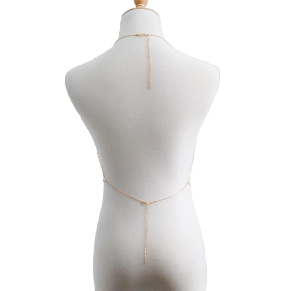 1 st Fashion Bikini Crossover Midja Mage Bälte Kroppssmycken Halsband