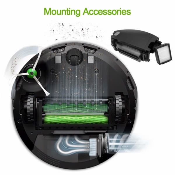 iRobot Roomba tilbehørssæt til i7 i7 + i7 Plus E5 E6 E7 Grøn