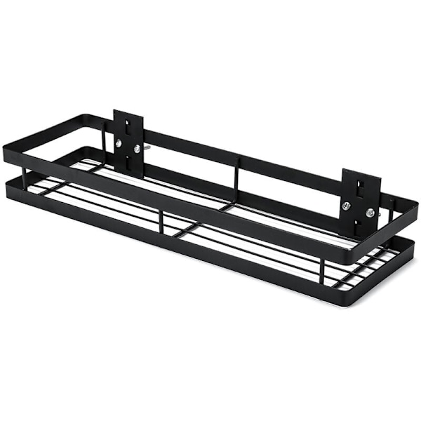 Suihkuteline Keittiöhylly ruuvi musta teräs 40 x 12 x 5,5 cm