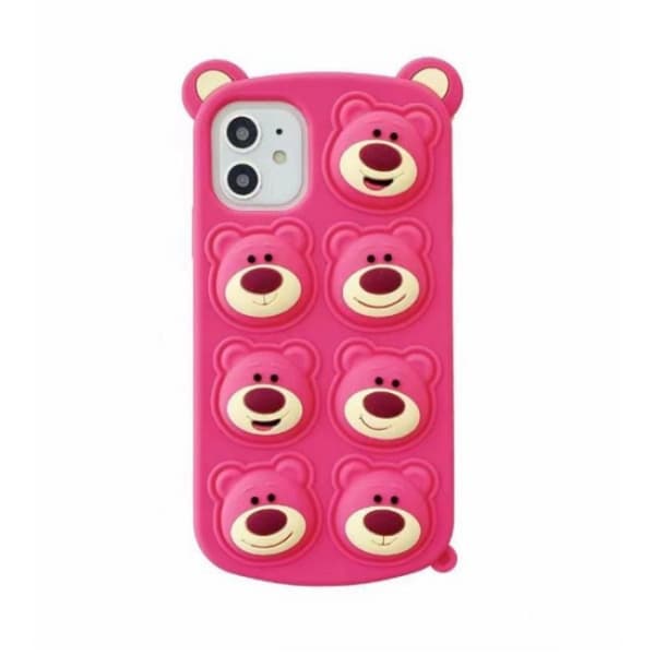 Pop it Fidget Bear Rosa Skal till iPhone 11