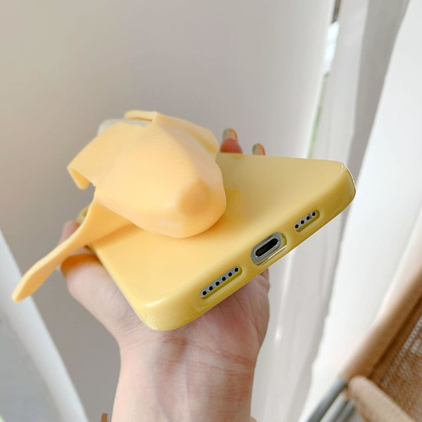 Suloinen 3D-sarjakuvakuori iPhone 13 Prolle, ainutlaatuinen hauska banaanimalli