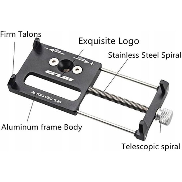 Cykeltelefonholder og motorcykel - Aluminium cykeltelefonholder