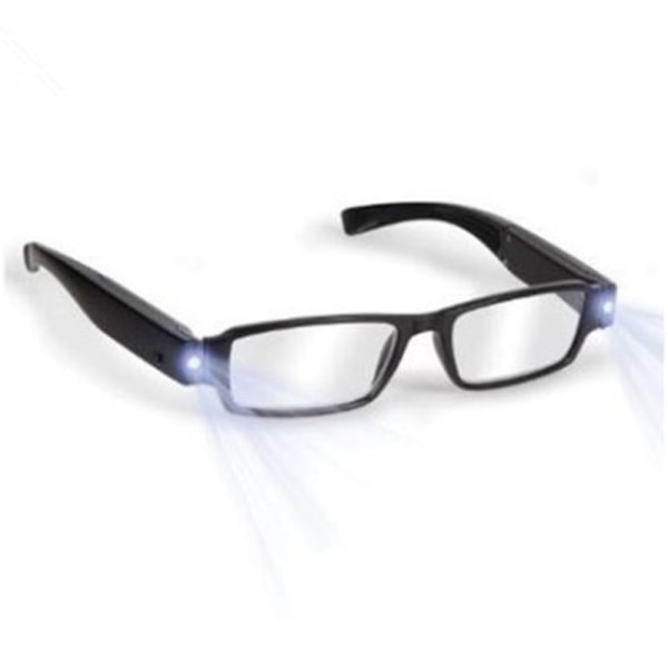 Læsebriller Med LED-lampe i etui. Dag Nat Styrke +1,50