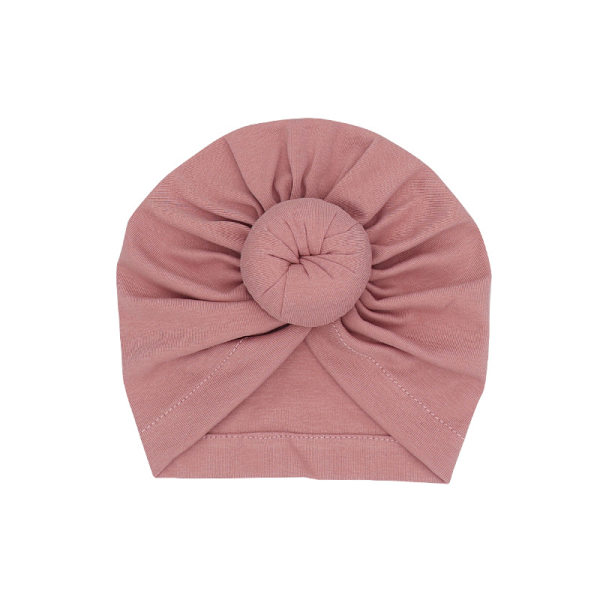 Vastasyntyneen vauvan pojan tytön kiinteä solmittu hattu Beanie Headwear Cap Hat A