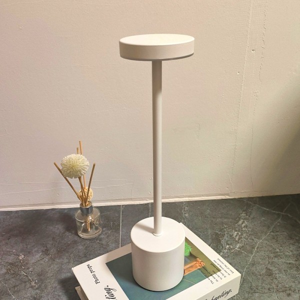 Vit sand, trådlös LED-bordlampa, USB-laddningsbar bordlampa, sängar