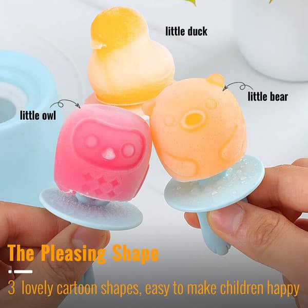 Silikone Popsicleforme, Fleksible Dyreforme Popsicleforme med