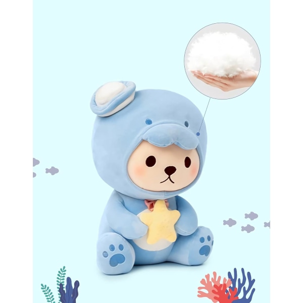 Kawaii Teddy Bear Cosplay Pehmolelu Blue Ocean -teemayhdistelmä