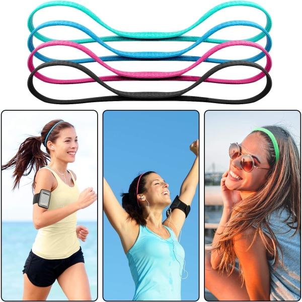 Sports pannebånd anti-skli elastisk pannebånd, farge pannebånd sport