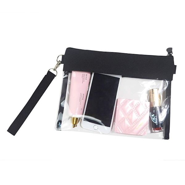 Läpinäkyvä crossbody-laukku, stadionhyväksytty PU-nahkainen läpinäkyvä konserttilaukku B