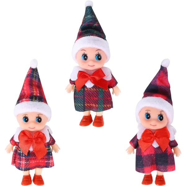 3 stykker Baby Christmas Elf Doll Christmas Baby Elf Doll Little C