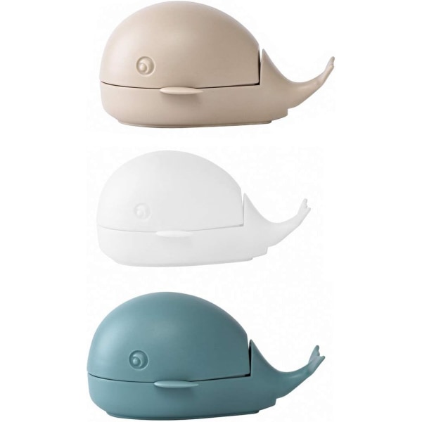 Silikontvättborste 3 delar Creative Small Whale Washing Brus