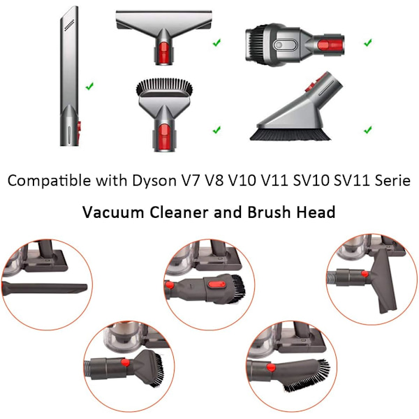 Expanderbar Flexibel Slang för Dyson V7 V8 V10 SV10 SV11 Serie, Dy