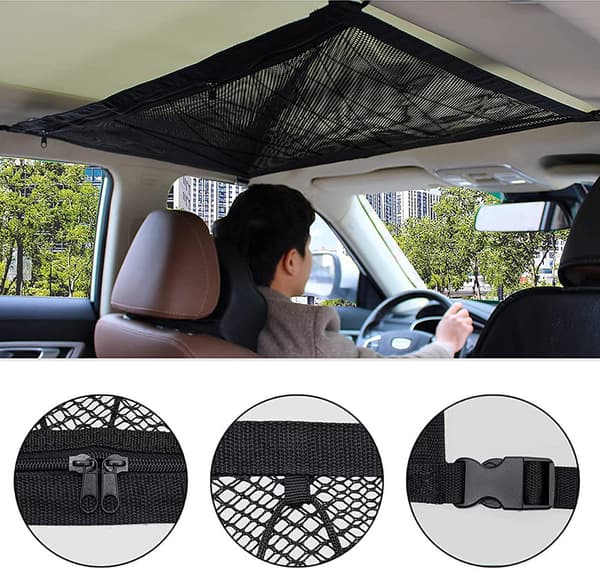 Biltak Cargo Net Lomme, 34.2\"x23.7\" Justerbar Dobbelt Lag