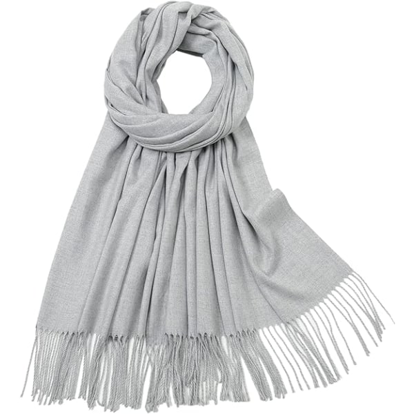 1PC Grå Vinter Varma Pashmina Sjal Stola Foulard Kvinnor Lon