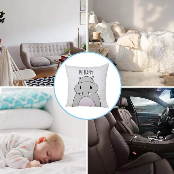 Cartoon Animal Pillow Covers Kids Pillowcase  Set of 4 Throw Pill