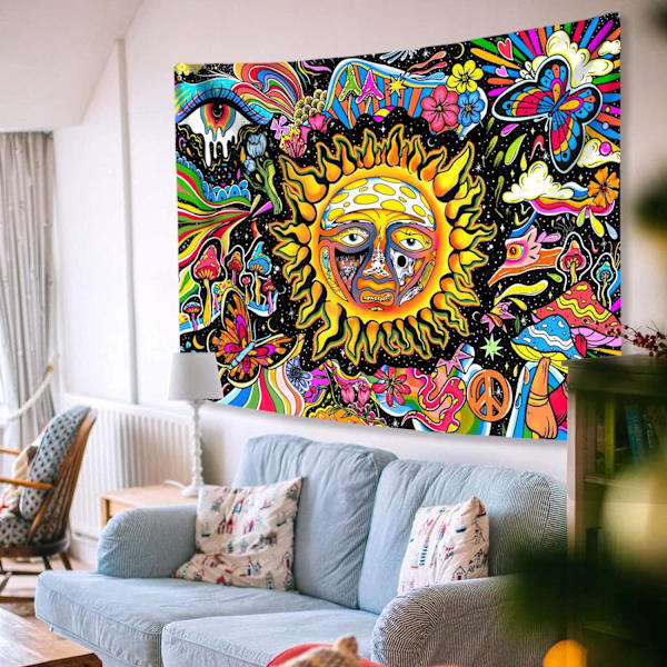 Sublime Tapestry Trippy Tapestry Sun Tapestry Hippie Mushroom Tap