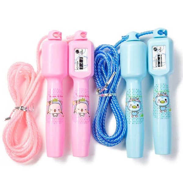 Pink Cartoon Counting Adjustable Skipping Jump Rope