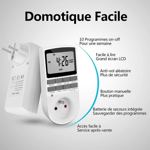 Elektrisk og digital stikkontakt-timer, digital stikkontakt-timer med en