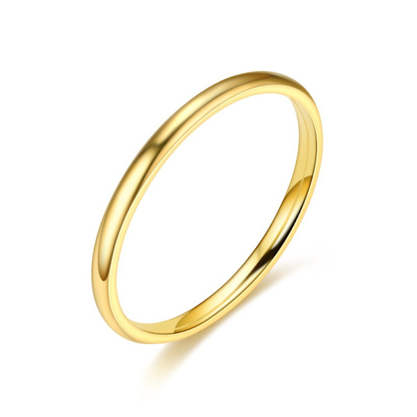 3 stk. 2 mm rustfrit stål stablebare ringe til kvinder og piger
