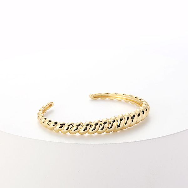 Guldpläterat kabelarmband | Lätt vardagssmycke