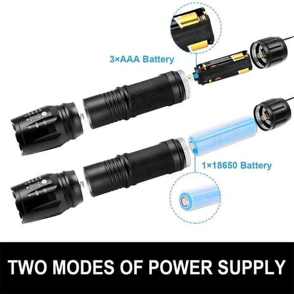 Torch LED-taskulamppu, ladattava LED-taskulamppu, super suuri taktinen