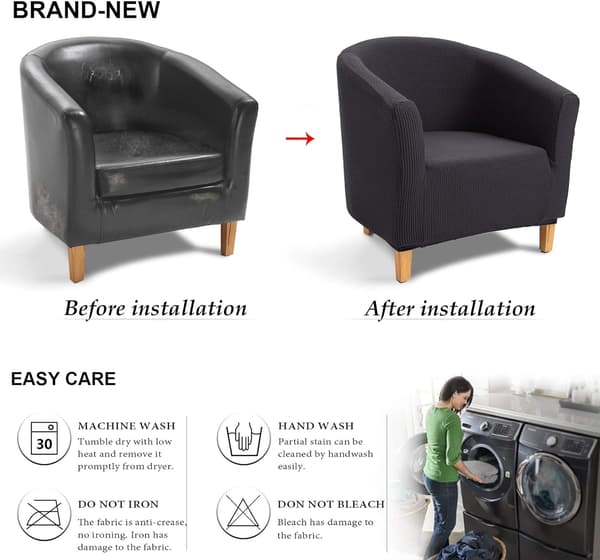 Lænestolbetræk, jacquard sofasæde teleskopisk badekarstol (bat