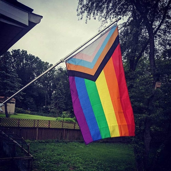 3x5ft Progress Pride Rainbow Flag - LGBT Community Pride Kvinde T