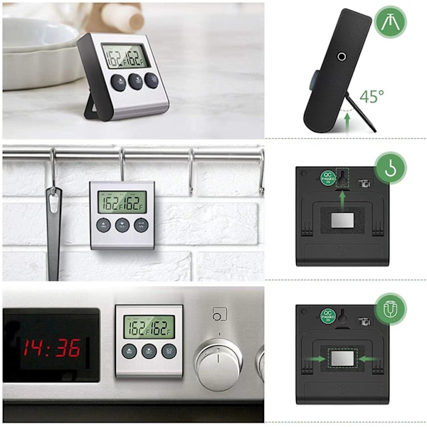 Kjøtttermometer for matlaging Mattermometer med probe for Gril