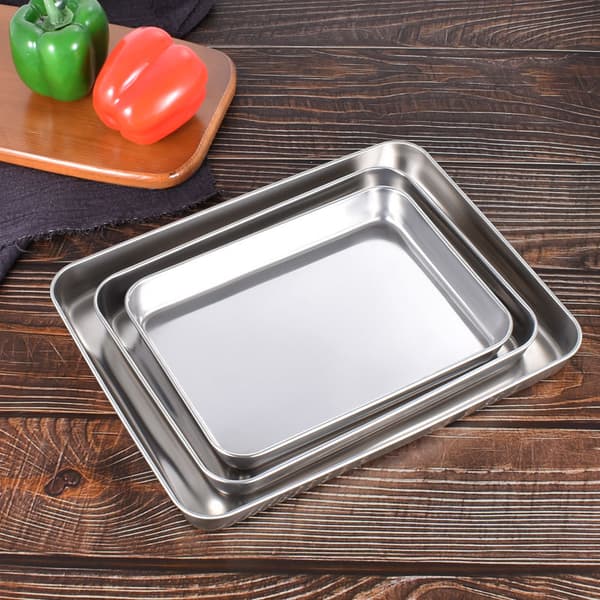 Bakeplate i rustfritt stål, stekebrett, kakeplate, stekepanne