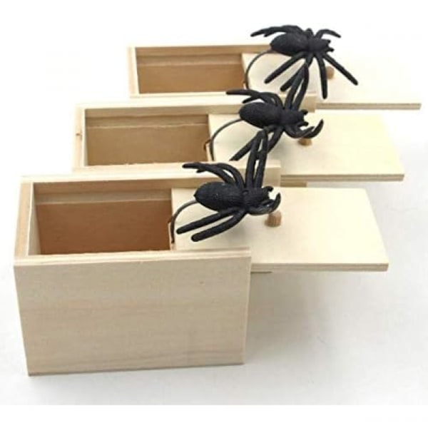 3PC Spider Prank Scare Box Halloween Surprise Prank Joke Boxes