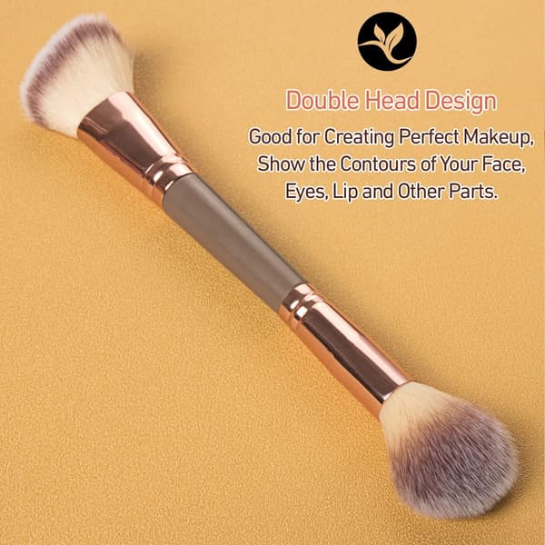 Foundation Makeup Brush, Dubbelsidig Makeup Borste för Blandning