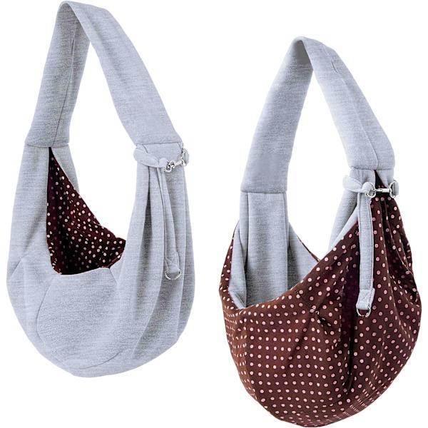 Hund- och kattslingväska – Hands Free Reversible Pet Grey Bag -