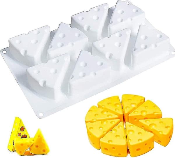 3D Cartoon Ostform - Silikonform för Kakor, 8-hålig Icke-klibbig Silikon