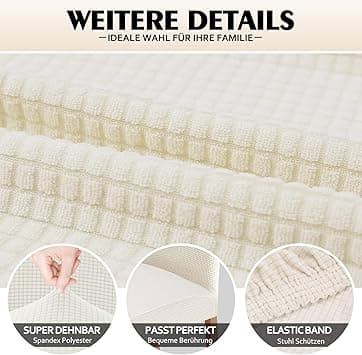 (Beige) Stolkseter 1 stk, Stretch Spisebord Stolkseter Moderne Chai