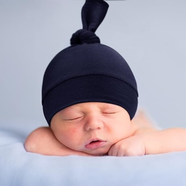 4 stk. Baby Beanie Nyfødt Toddler Blød Sød Strikhue Hospital