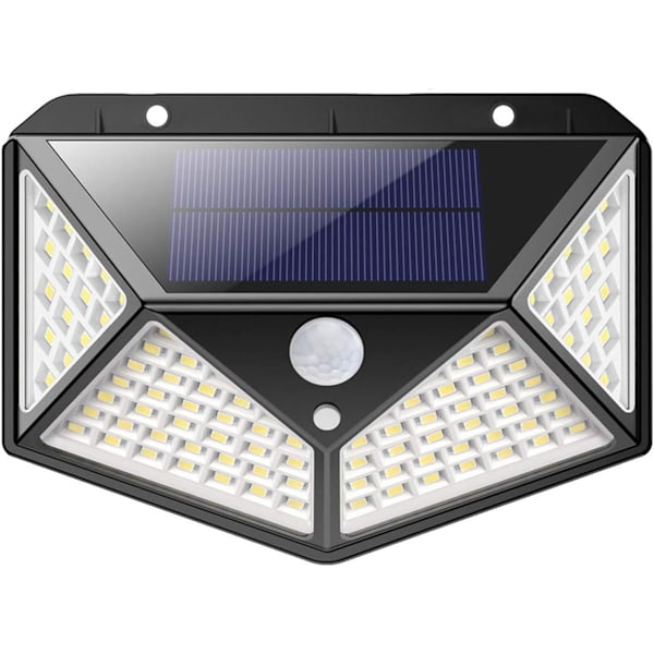 Utendørs solcellelampe 【Oppgradert versjon】100 LED vanntett utendørs L