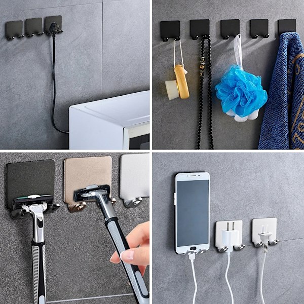 3 stk. Punch Free barberhøvelholder for menn barberhøveloppbevaring H