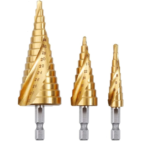 3PCS försänkningsborr, HSS rostfritt stål metall, 4-12/20/32