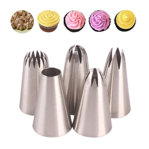Extra stora spritsmunstycken för cupcake-dekoration