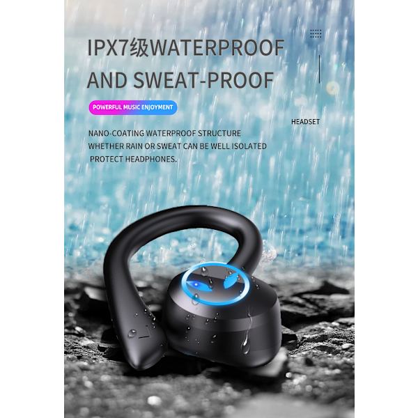 Urheilu Langattomat Bluetooth-kuulokkeet, IPX7 Vedenpitävät Langattomat Kuulokkeet