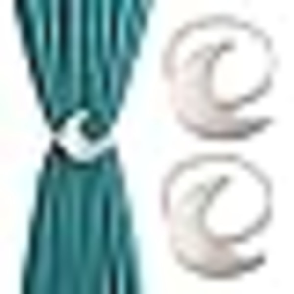 1 Pair Kid's Room Moon Curtain Tiebacks Alloy Magnetic Curtain Bu