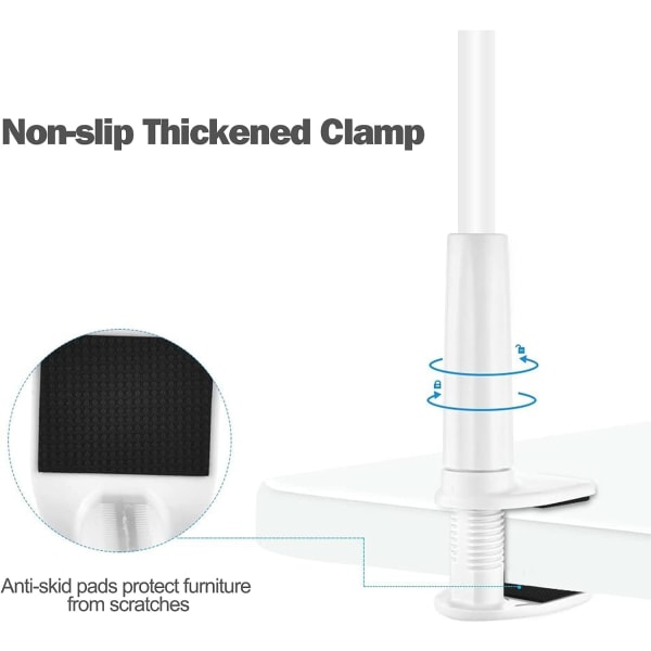 Foldbar Tablett- og Smarttelefonholder, Justerbar Svanehalsstativ med