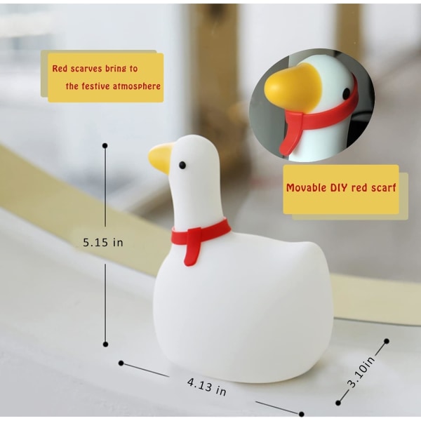 Söpö Duck Goose -yövalo, USB ladattava eläintarhan valaisin