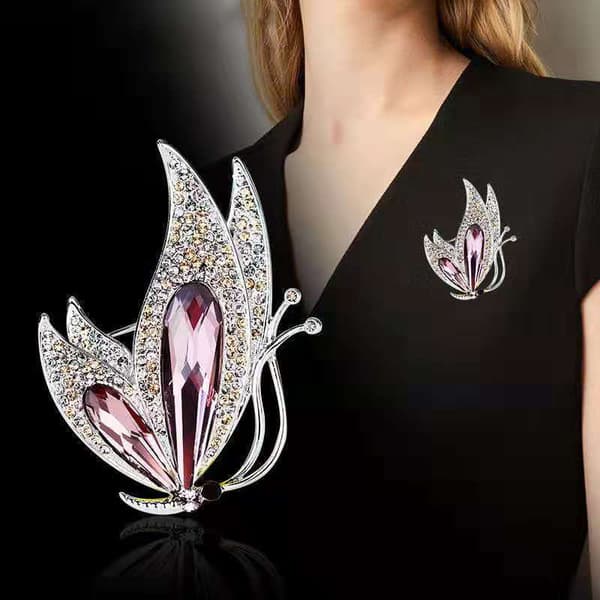 Sommerfugl Krystal Rhinestone Brosche Pin