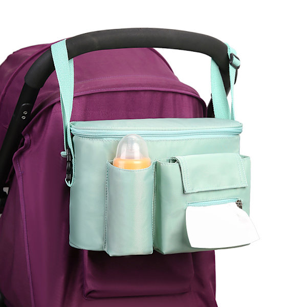 Baby Stroller Organizer Holdere Bleholder Opbevaring Sikre Remme Lomme