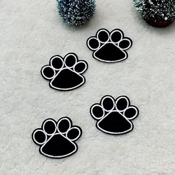 10 stk. broderet patch stryge-på patch i form af en hunds p