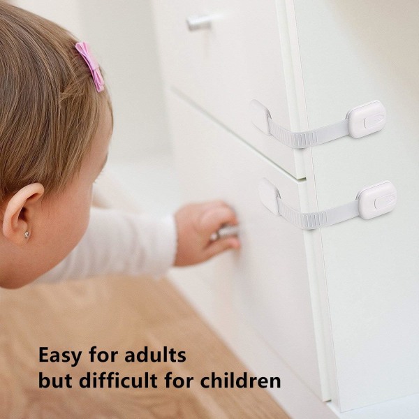 Set of 8 Baby Drawer Safety Cabinet Locks, Child Safety Cupboard