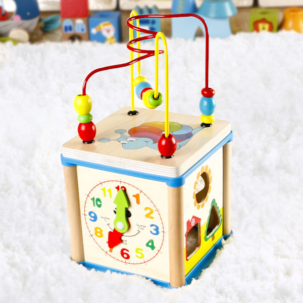 Aktivitetskub leksaker för 1 år gammal pojke flicka, leksaker för småbarn, O