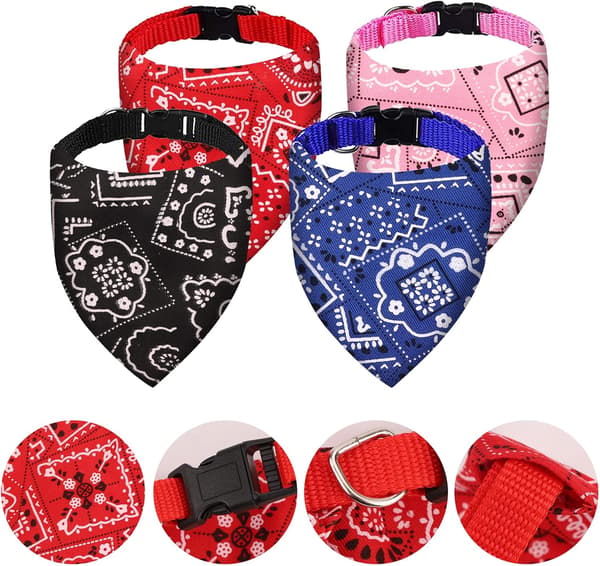4-pack Hundhalsdukar, Triangulära Djurhalsdukar, Hundhalsduk, Sjal