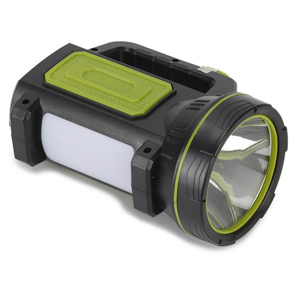 Ultralätt USB-laddningsbar LED-ficklampa med sidoljus, hög effekt